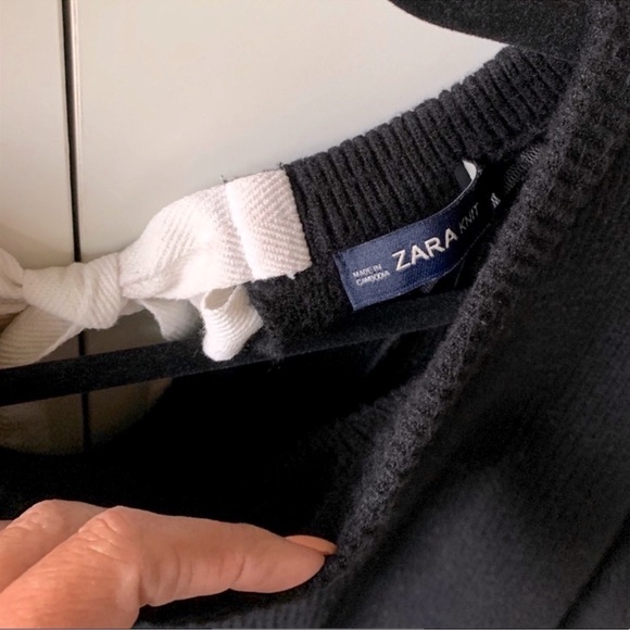 ZARA Tie Back Crop Sweater - Picture 4 of 5